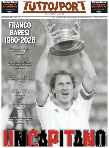 Tuttosport agosto 2026 - 1, morte